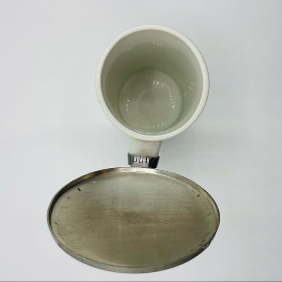 Vintage West Germany Deer Buck Ceramic Pewter Bier Stein - Picture 5 of 6